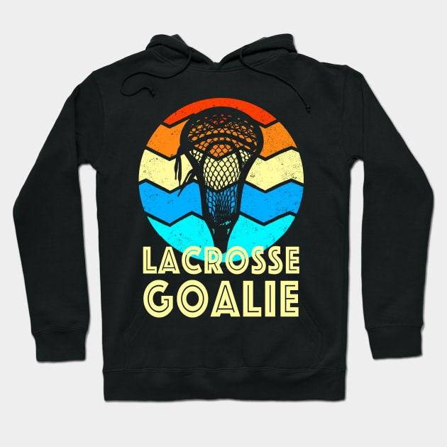 Lacrosse Goalie Vintage Sunset Hoodie by tropicalteesshop